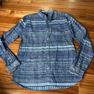 Zoo York‎ Aztec Print Button Down Long Sleeve Shirt Casual Menswear